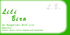 lili biro business card
